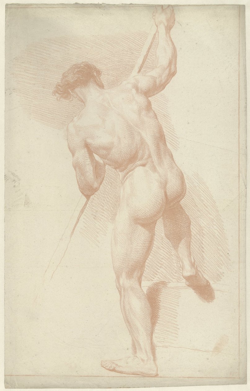 Homem nu, de pé, visto de trás de Louis Fabritius Dubourg
