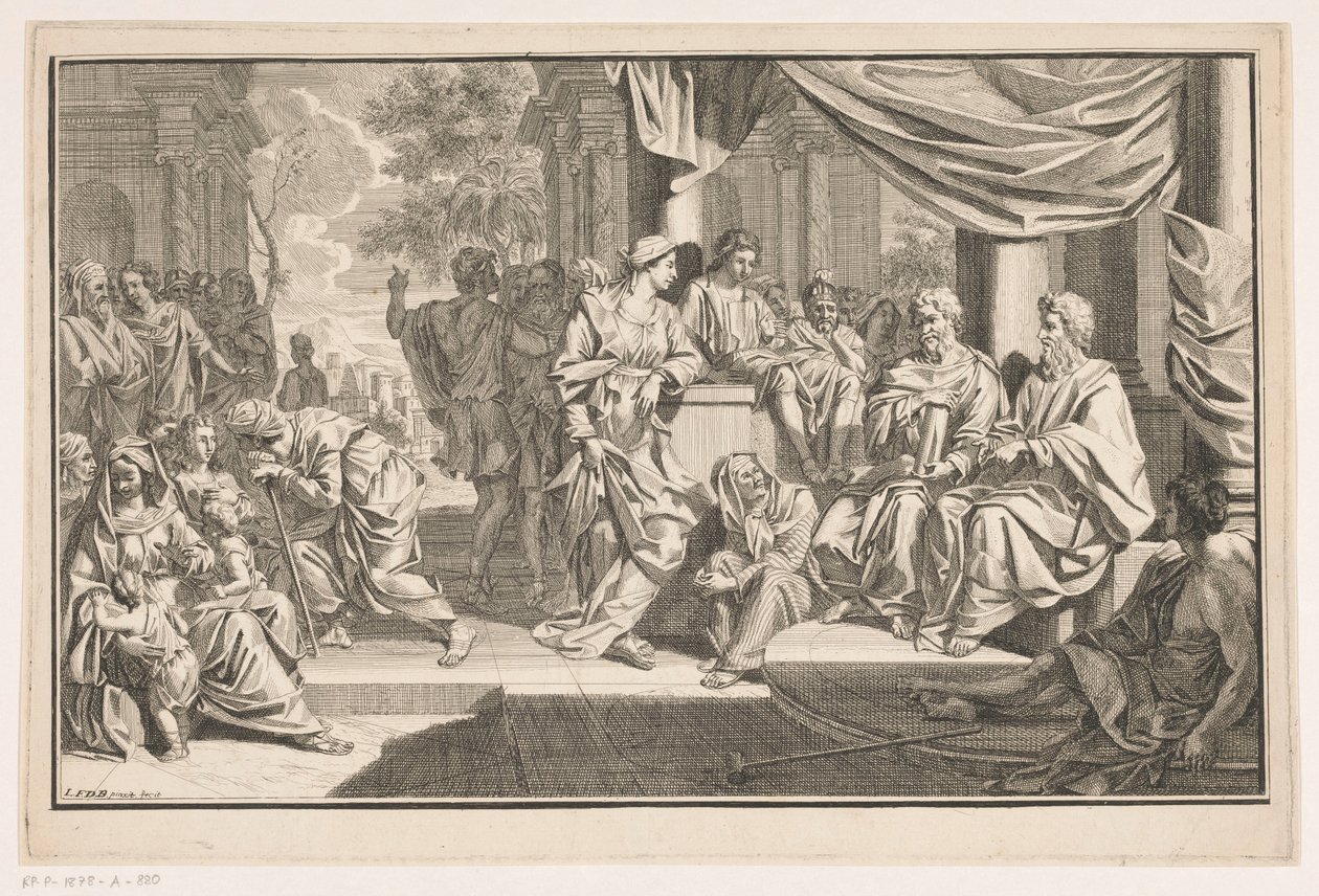 Paulo e Barnabé pregando em frente ao templo de Louis Fabritius Dubourg