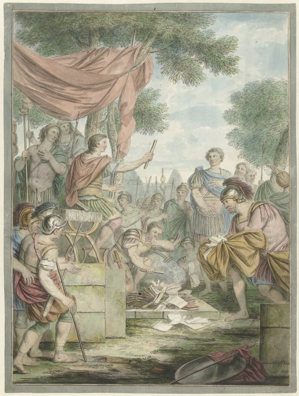 Pompeu queima as cartas de Sertório de Louis Fabritius Dubourg