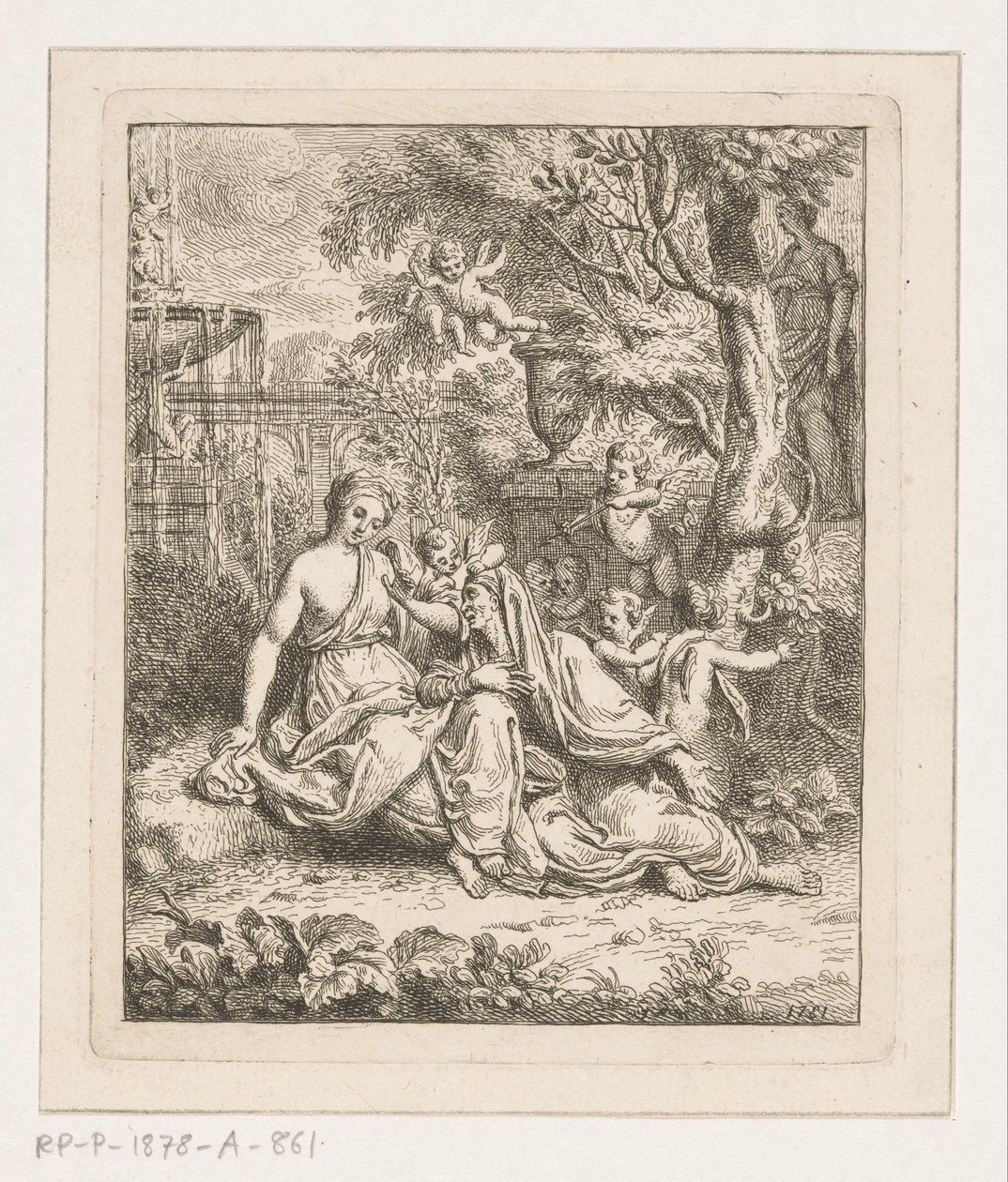 Vertumnus em Pomona de Louis Fabritius Dubourg
