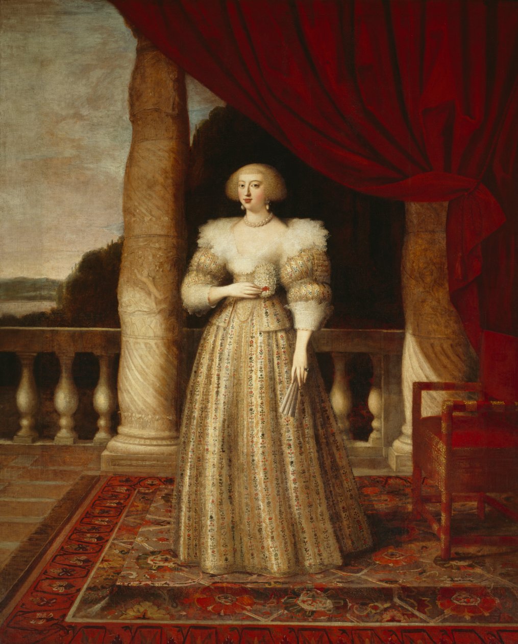Ana da Áustria (óleo sobre tela) de Louis Ferdinand (c.1612 89) Elle