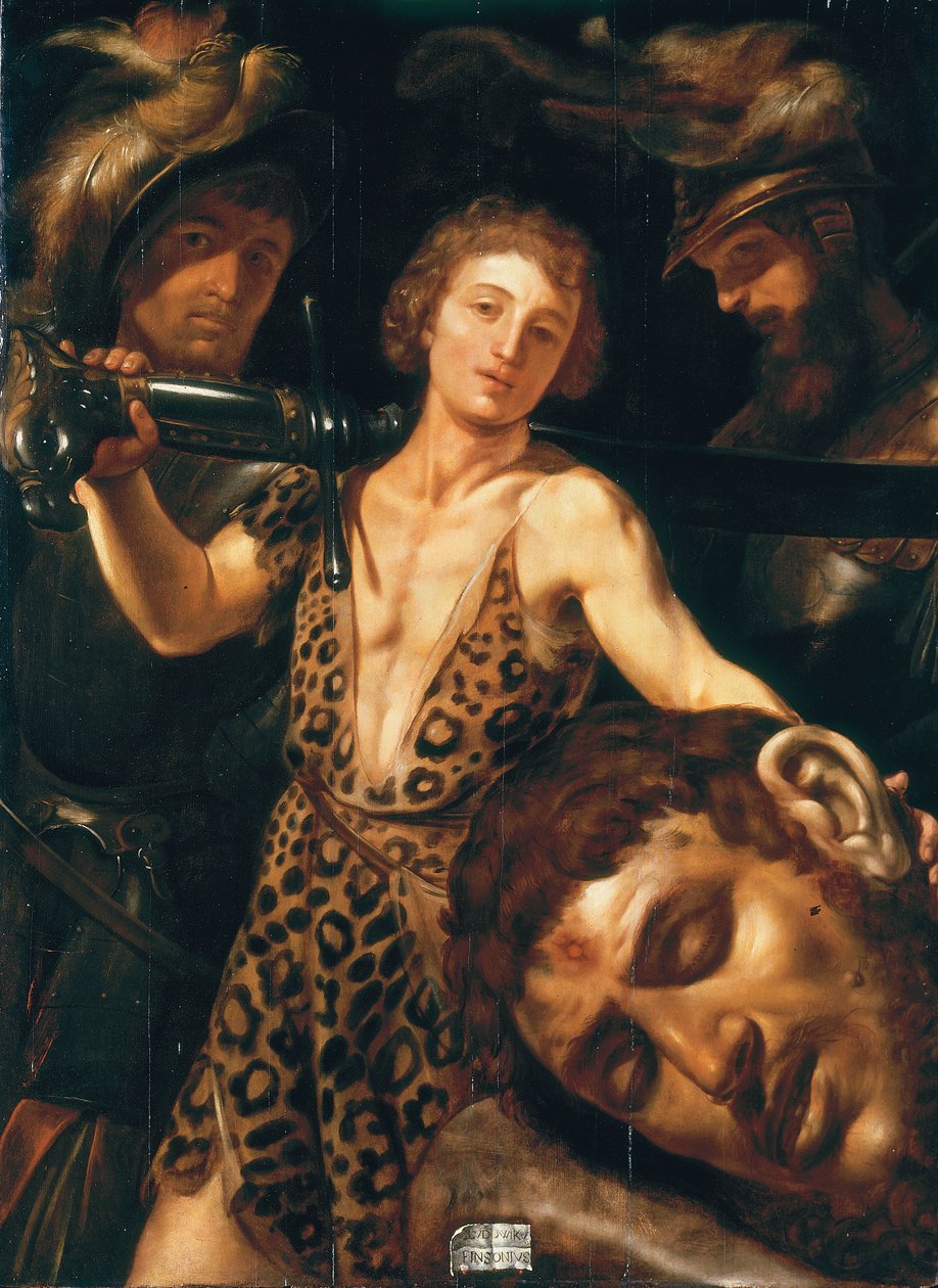 O triunfo de Davi sobre Golias de Louis Finsonius or Finson