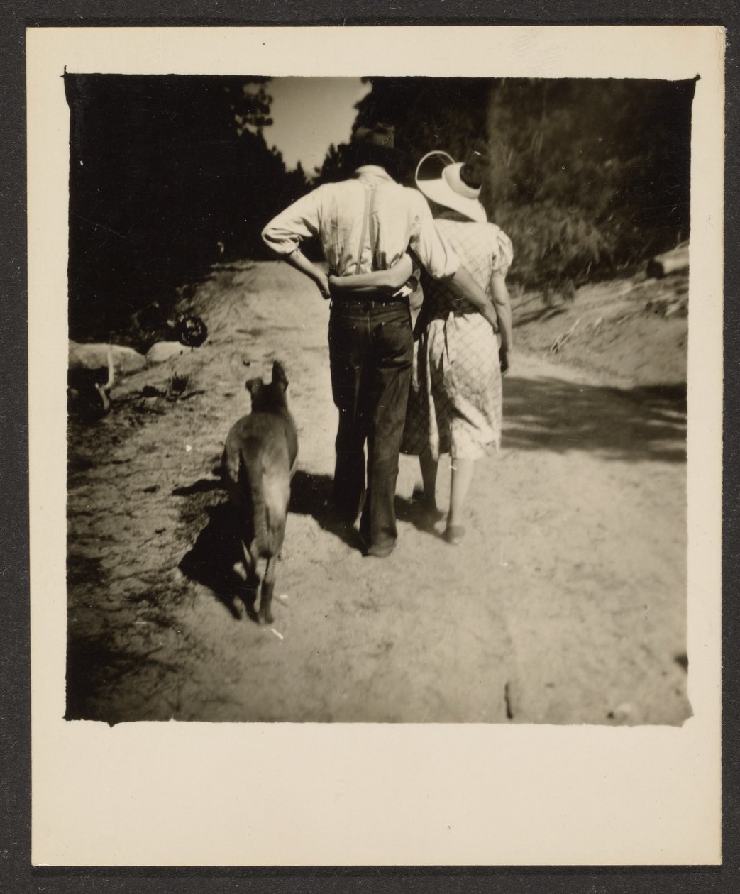 [Casal a passear com o cão] de Louis Fleckenstein