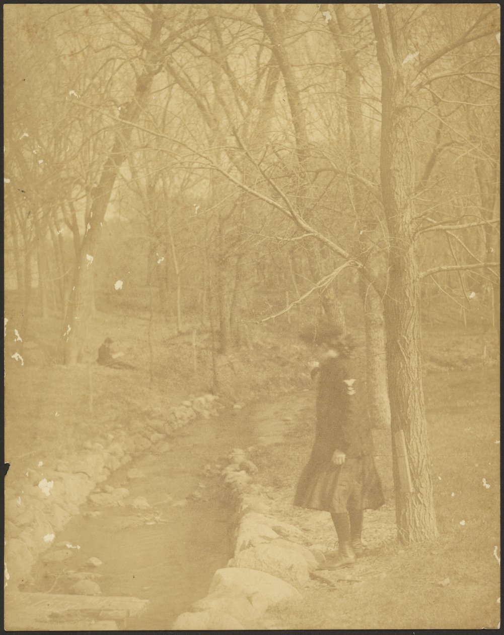[Rapariga junto a um ribeiro]. de Louis Fleckenstein