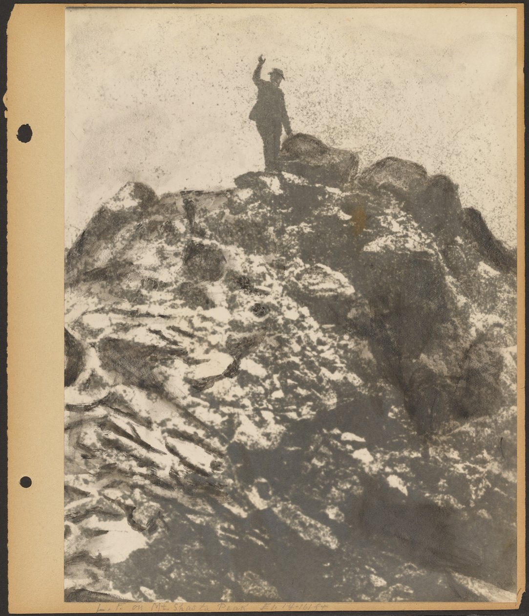 L.F. no cume do Monte Shasta [Louis Fleckenstein] de Louis Fleckenstein