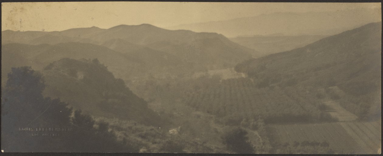 [Paisagem com montanhas e quintas]. de Louis Fleckenstein
