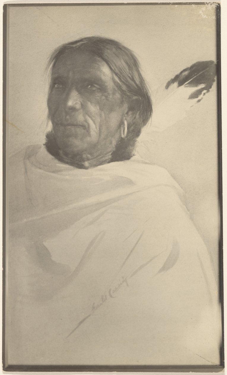 [Fotografia de uma pintura de um nativo americano (assinada por Gerald Cassidy) de Louis Fleckenstein