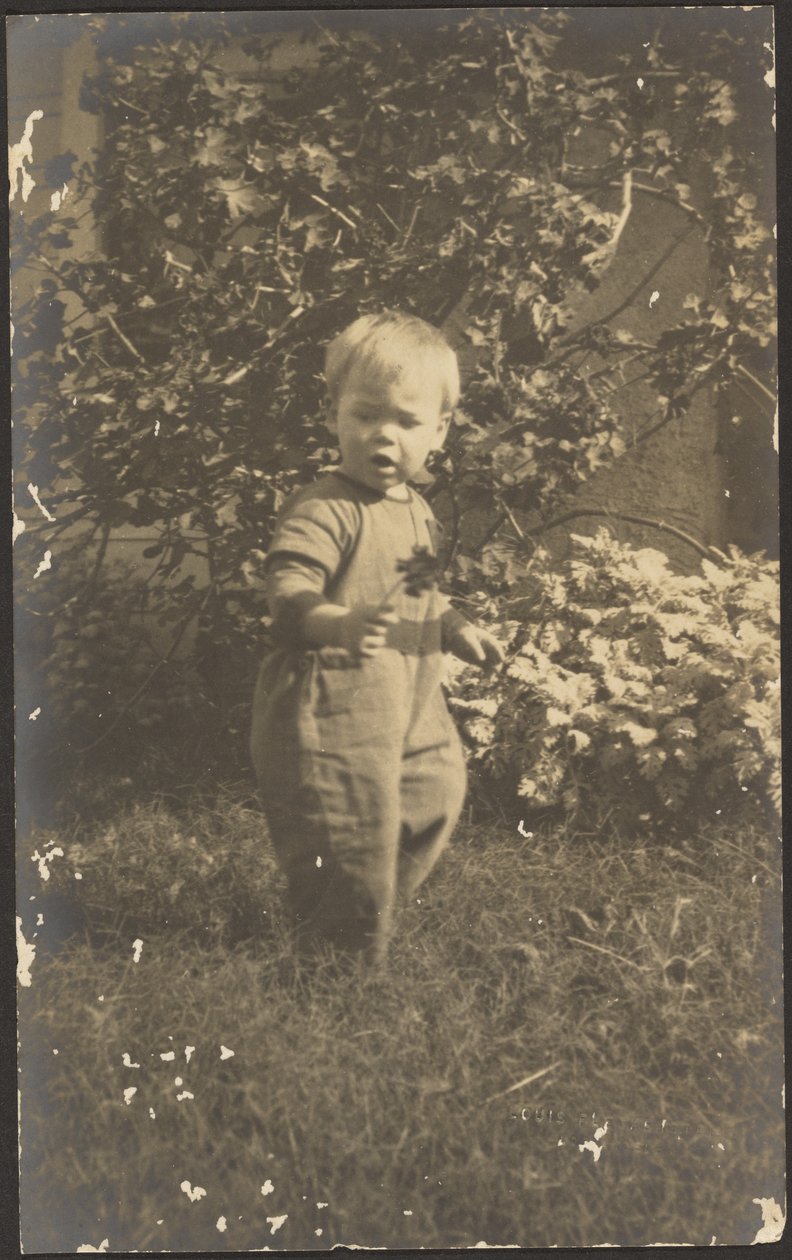 [Retrato de uma criança no jardim]. de Louis Fleckenstein