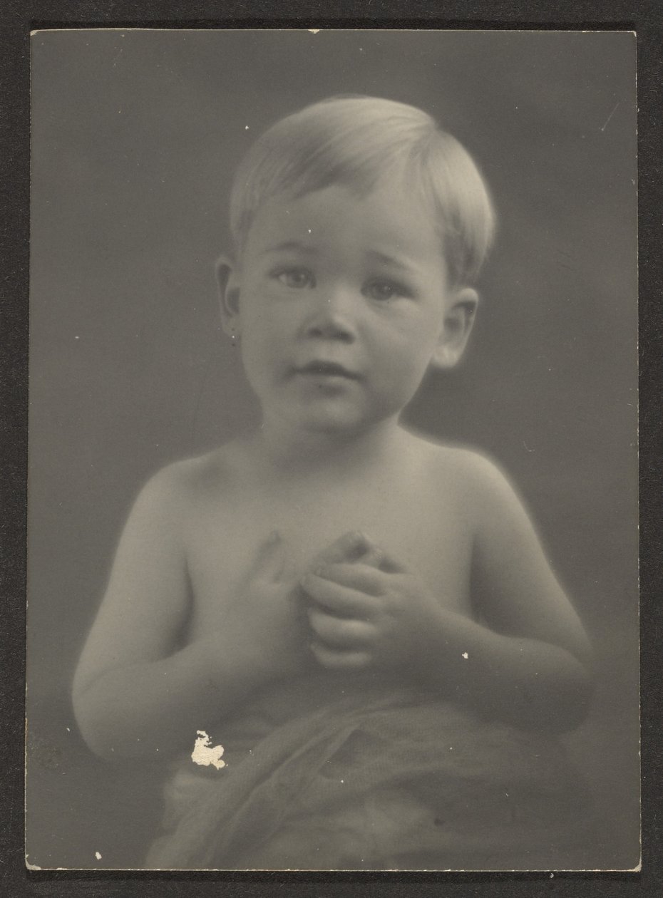 [Retrato de um menino com um pano drapeado] de Louis Fleckenstein