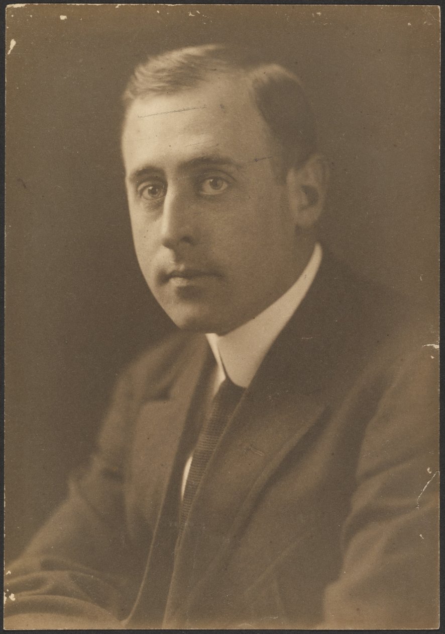 [Retrato de um homem com gravata às riscas] de Louis Fleckenstein