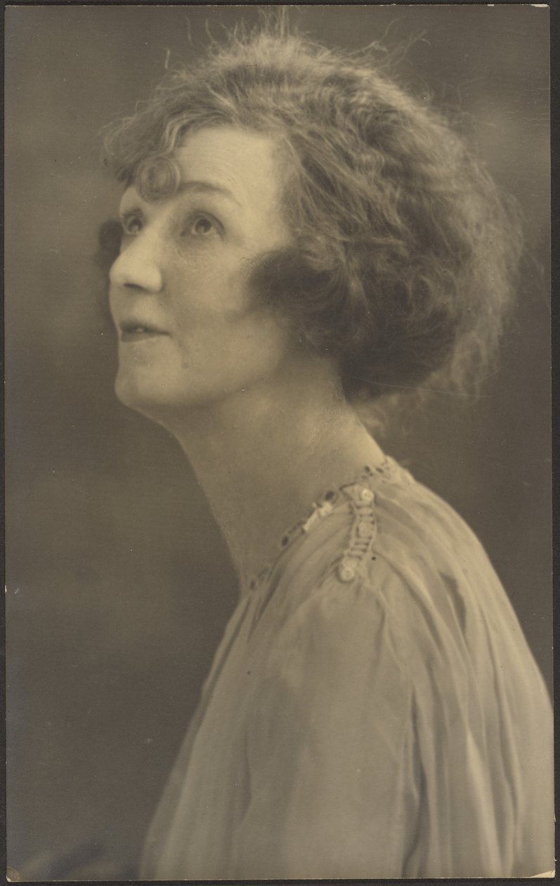 [Retrato de uma mulher com peles (não visível)] de Louis Fleckenstein