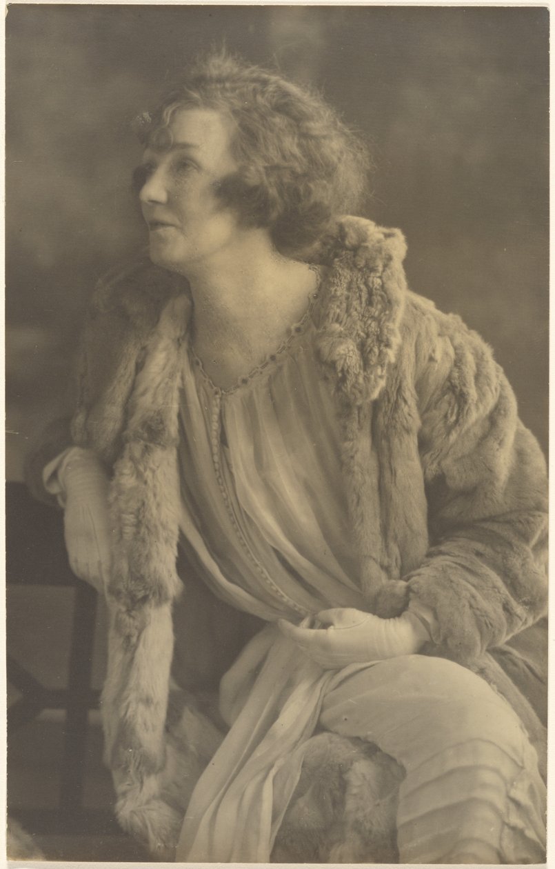 [Retrato de uma mulher em peles]. de Louis Fleckenstein