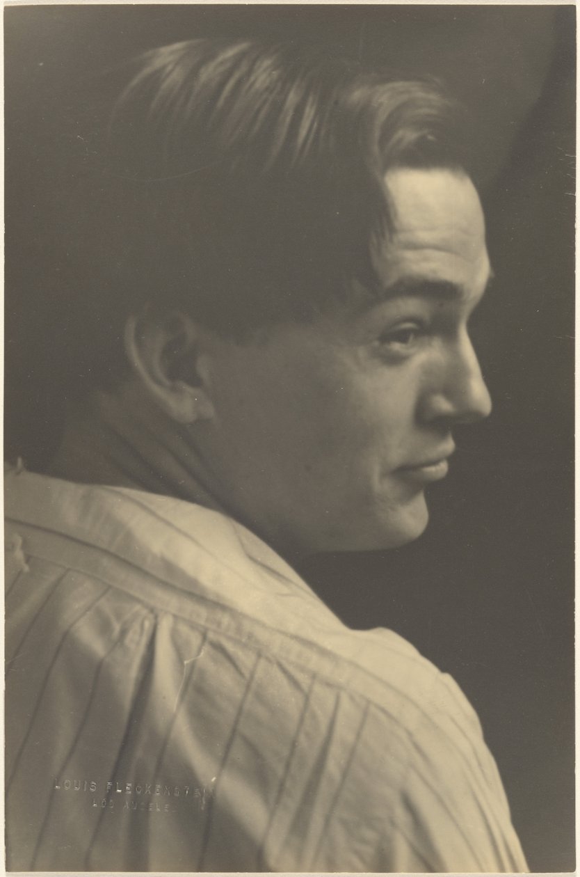 [Retrato de um jovem com camisa às riscas] de Louis Fleckenstein