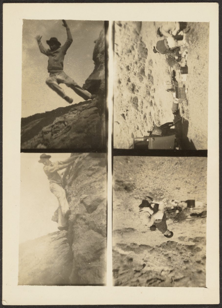 [Quadro quádruplo - Cenas de escalada em montanha]. de Louis Fleckenstein
