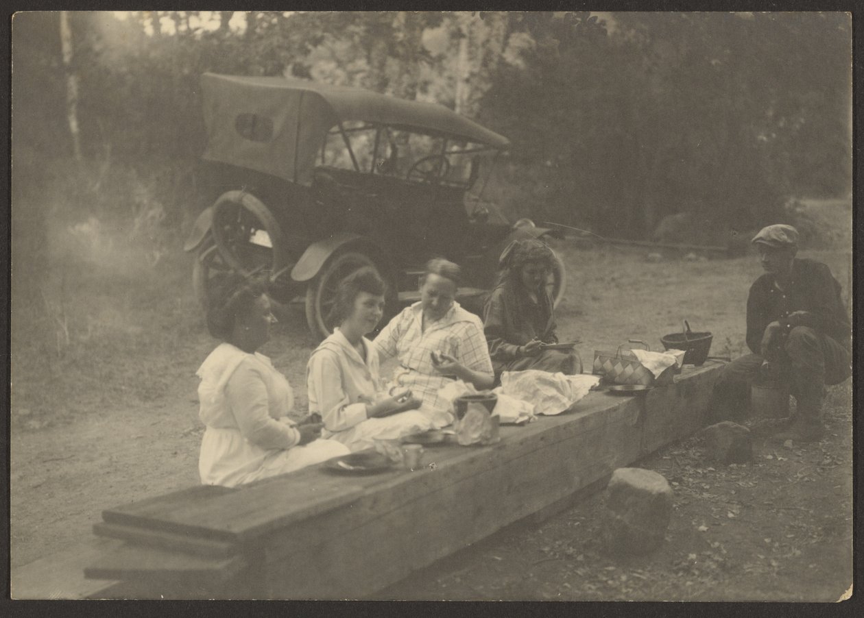 [Cena de piquenique à beira da estrada] de Louis Fleckenstein