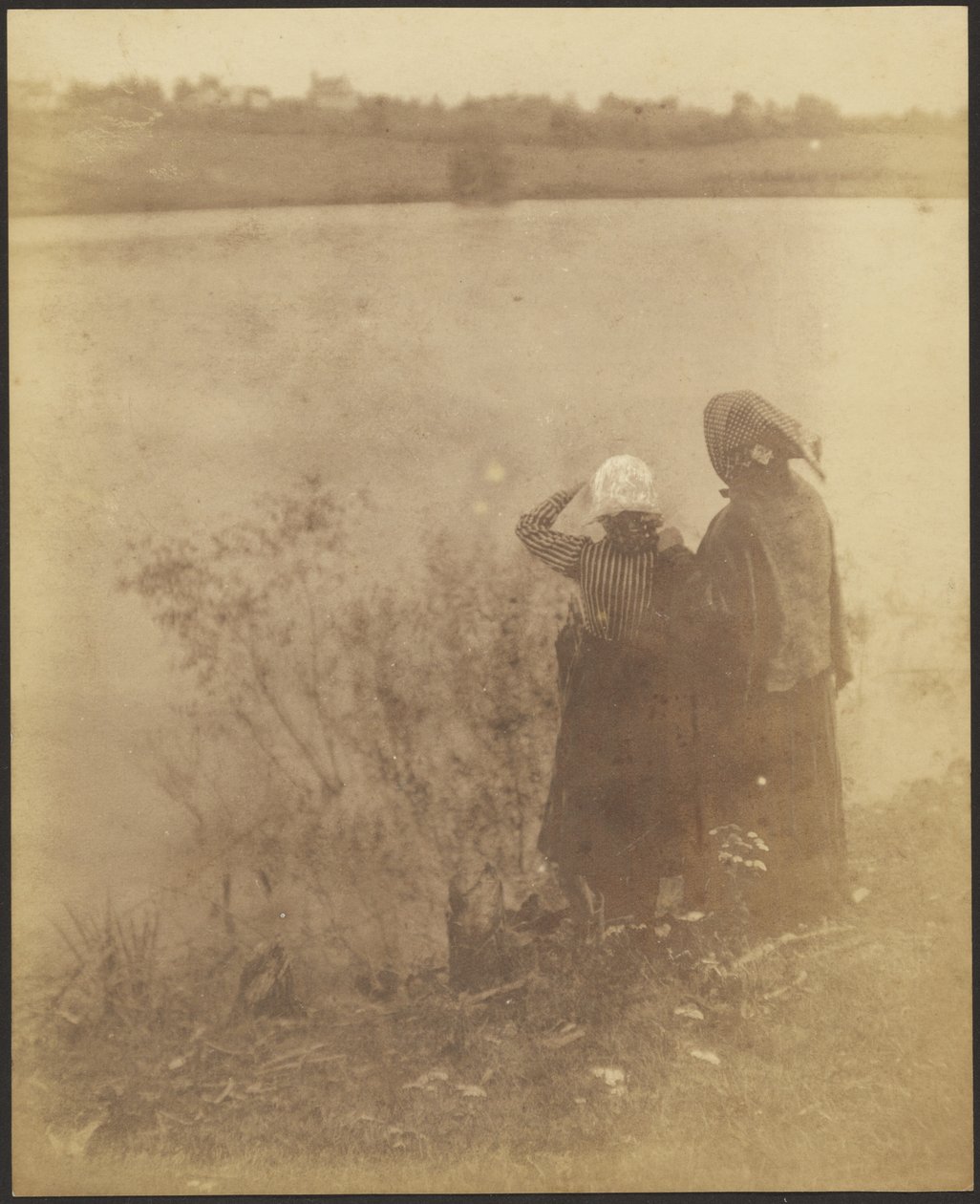[Duas mulheres junto a um lago] de Louis Fleckenstein