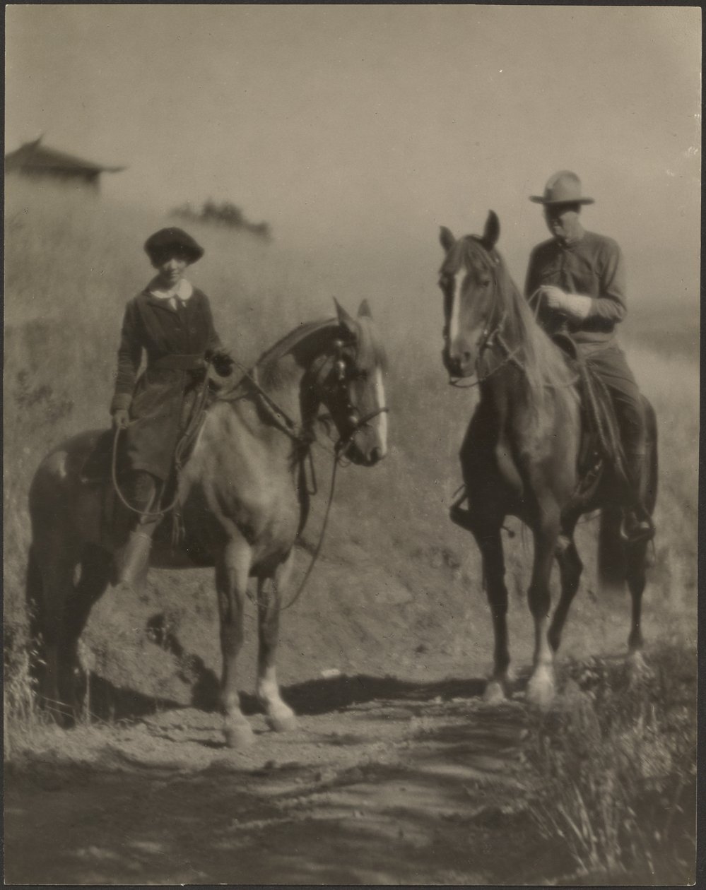 [Mulher e homem a cavalo] de Louis Fleckenstein