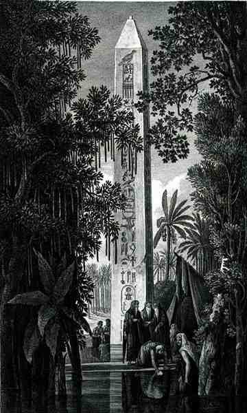 Obelisco de Mathariyyah, gravado por Jean Antoine Pierron (fl.1780-1812) do Volume III de 