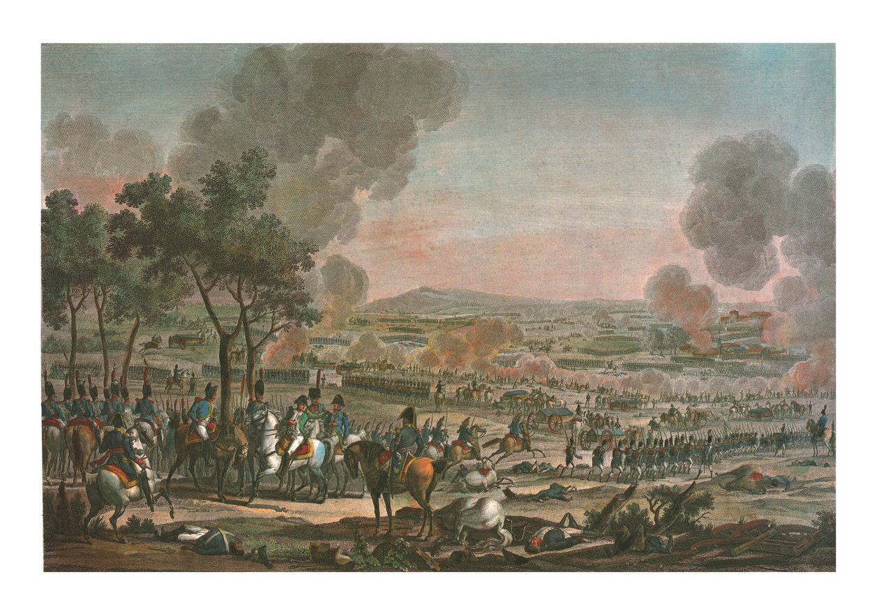 Batalha perto de Wagram, 7 de Julho de 1809, c1850.   de Louis Francois Mariage