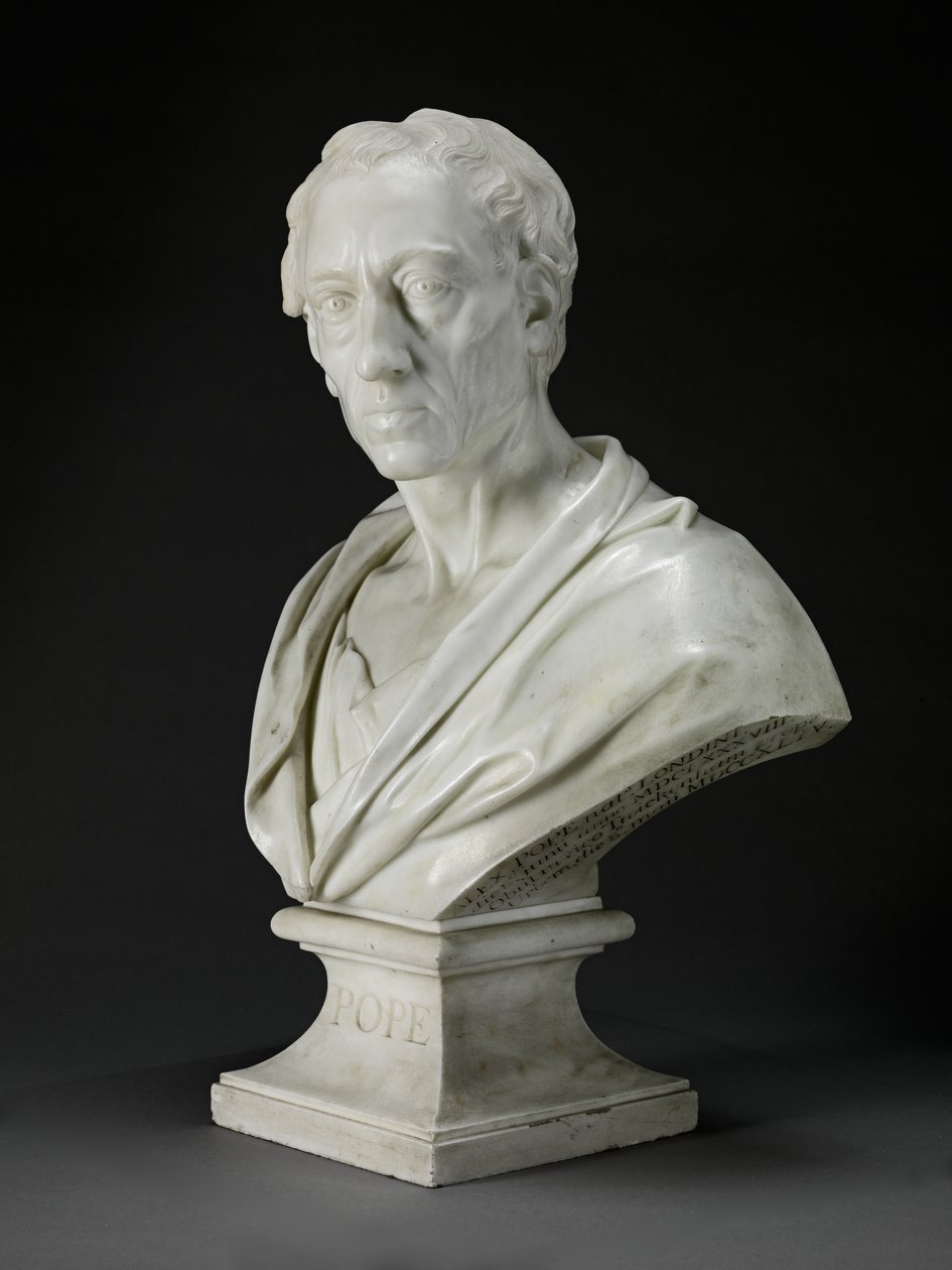 Alexander Pope (1688-1744) 1741 (mármore) de Louis Francois Roubilliac