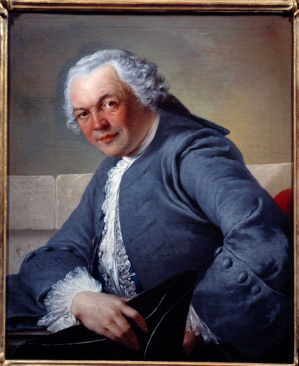 Retrato do Sr. Tolozan. Pintura de Louis Gabriel Blanchet (1701-1772) de Louis Gabriel Blanchet