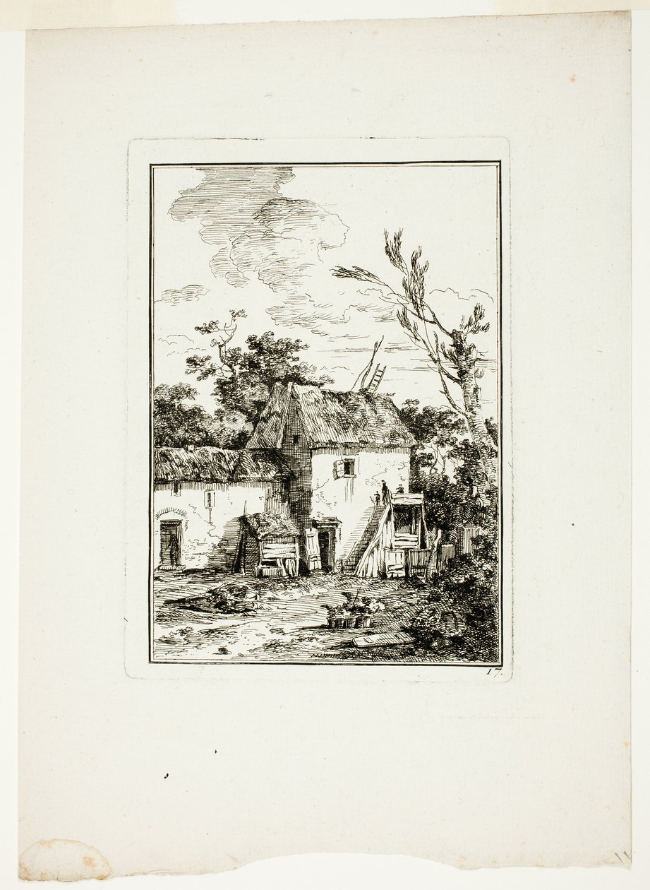 Paisagem vertical de Louis Gabriel Moreau