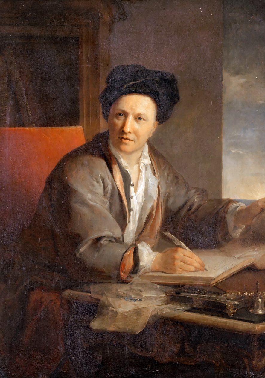 Retrato do autor Bernard a Fontenelle Bovier 1657-1757 de Louis Galloche