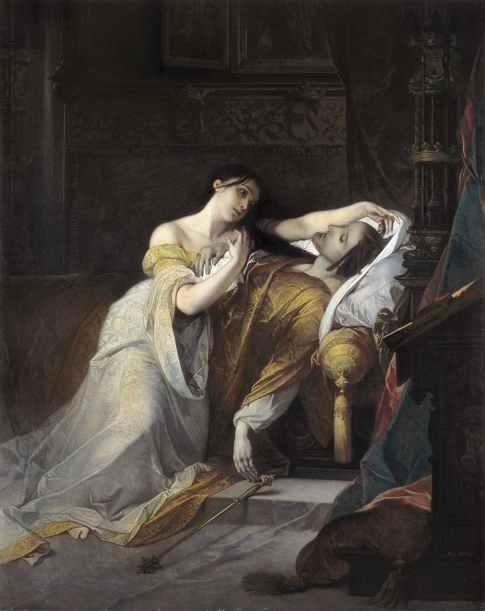 Joana I de Castela chamada Joana a Louca (Juana la loca) esposa de Filipe de Habsburgo de Louis Galue