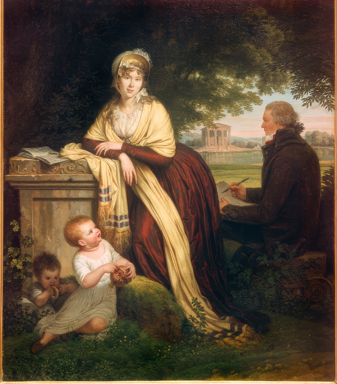 Louis Gauffier, Auto-Retrato com a Mulher e os Filhos de Louis Gauffier