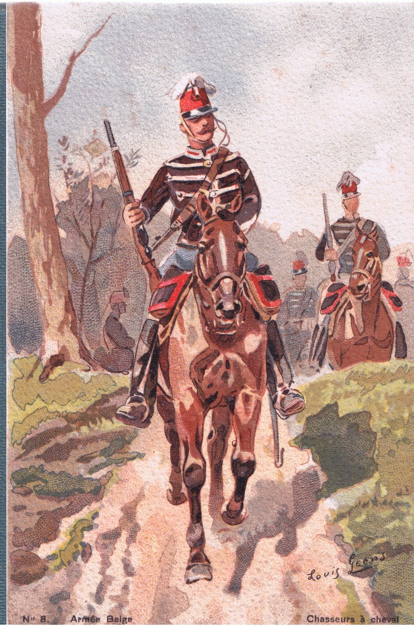 Caçadores De Cavalos, Cartão, 1920 de Louis Geens