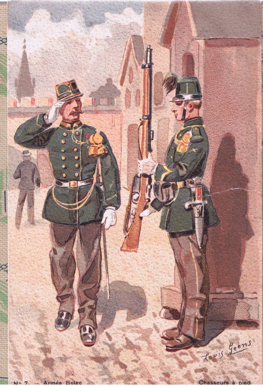 Chasseurs A Pied, Cartão Postal de Louis Geens