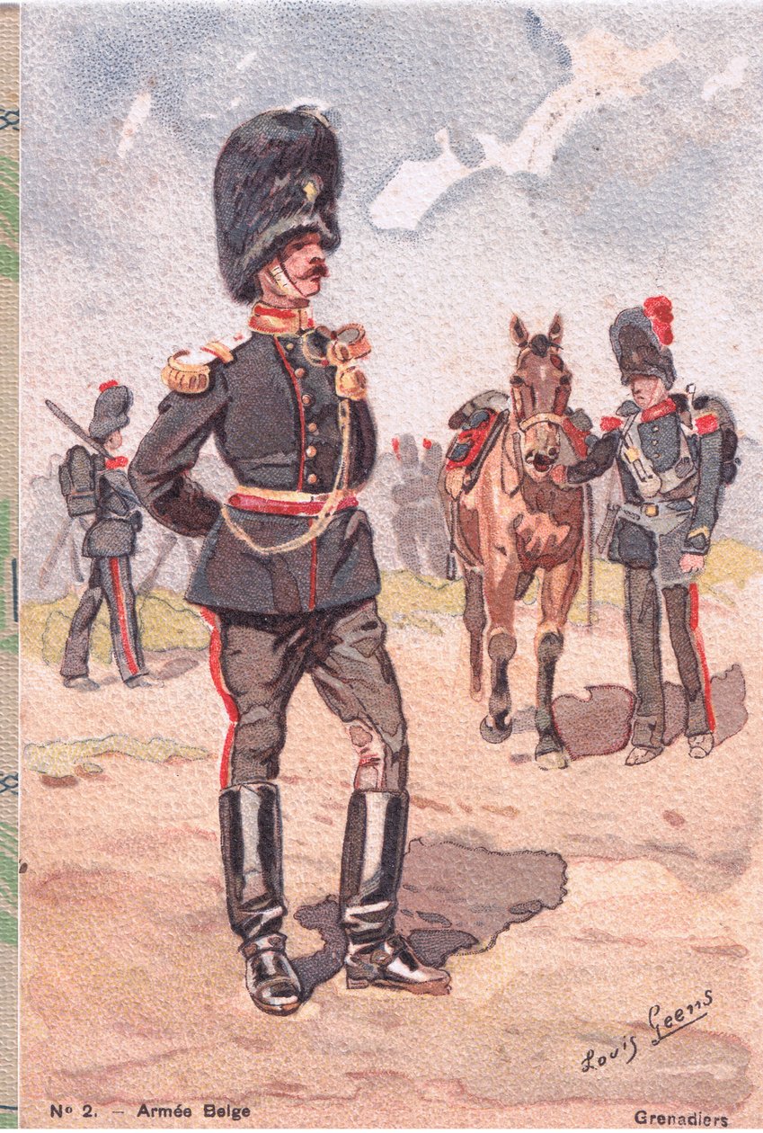 Granadeiros, cartão postal, década de 1920 de Louis Geens