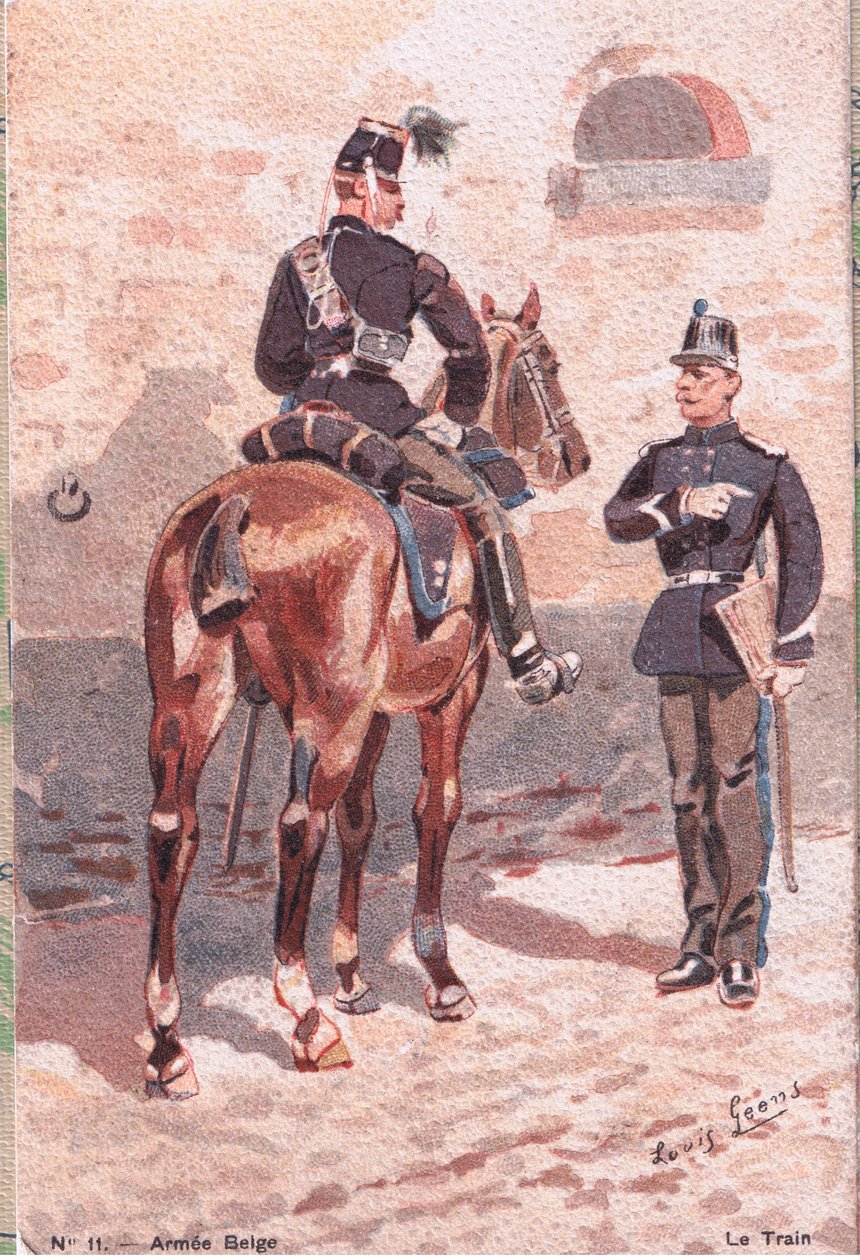 Trem La, Cartão Postal, 1920 de Louis Geens