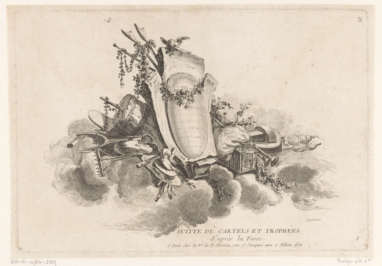 Cartouche met agrarische objecten
X Suitte De Cartels Et Trophées (título da série sobre o objecto)
IIe Volume De l