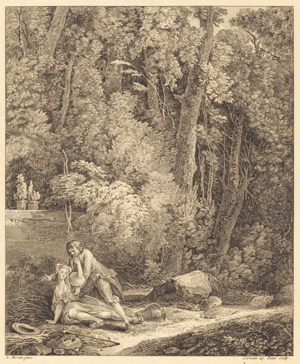 O aldeão empreendedor de Louis Germain and Charles Emmanuel Patas after Louis Gabriel Moreau