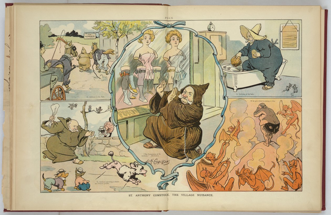 Anthony Comstock, o Puck Nuisance da Village Magazine (foto) de Louis Glackens