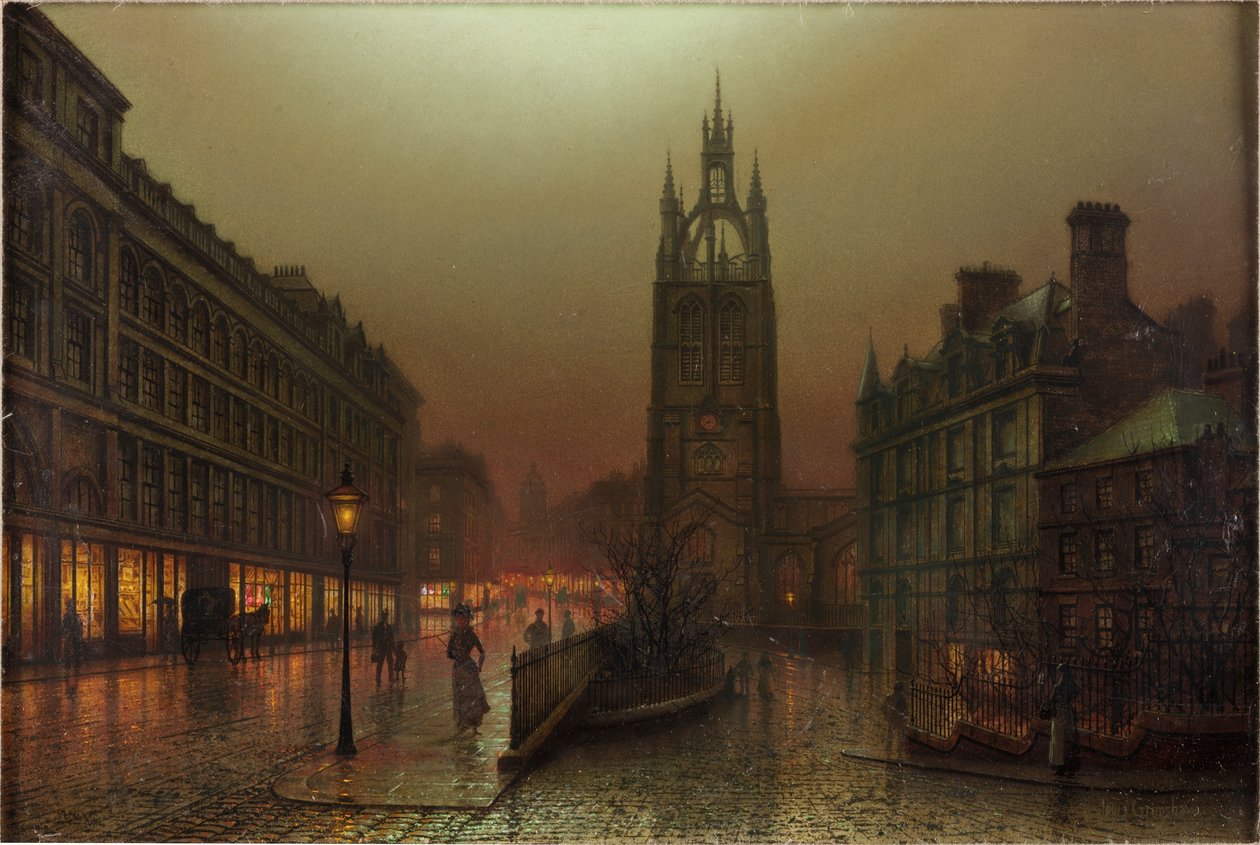 Rua São Nicolau, Newcastle upon Tyne, 1902 de Louis Grimshaw