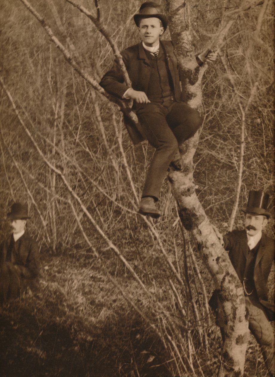 Homem sentado em uma árvore, 1937 de Louis Guichard