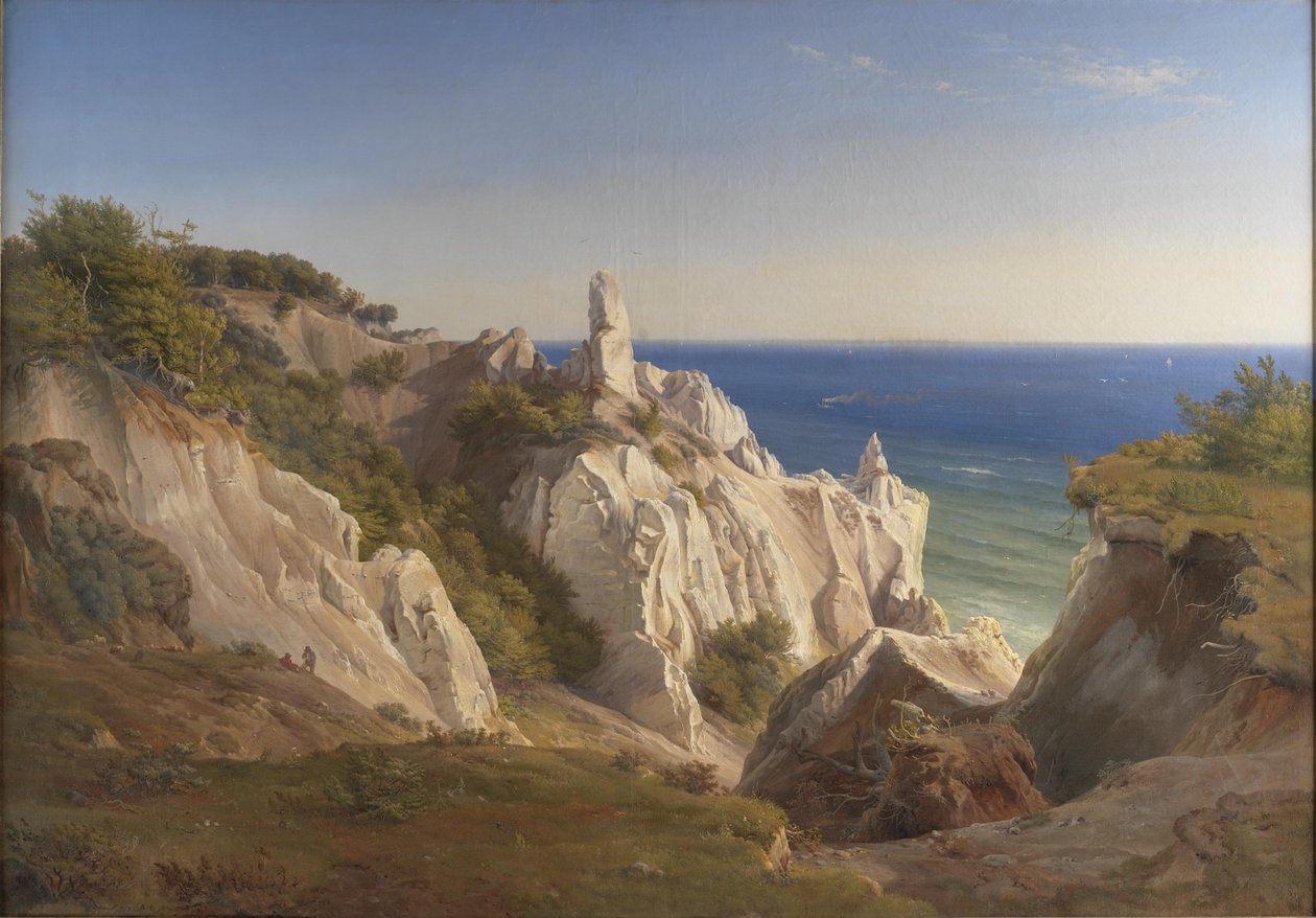 Dinamarquês:  Møens Klint, As Falésias da Ilha de Møn de Louis Gurlitt