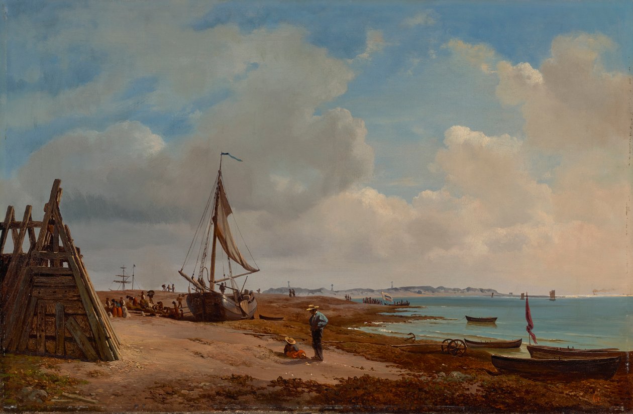 Cruzeiro no rio Elba, perto de Blankenese de Louis Gurlitt