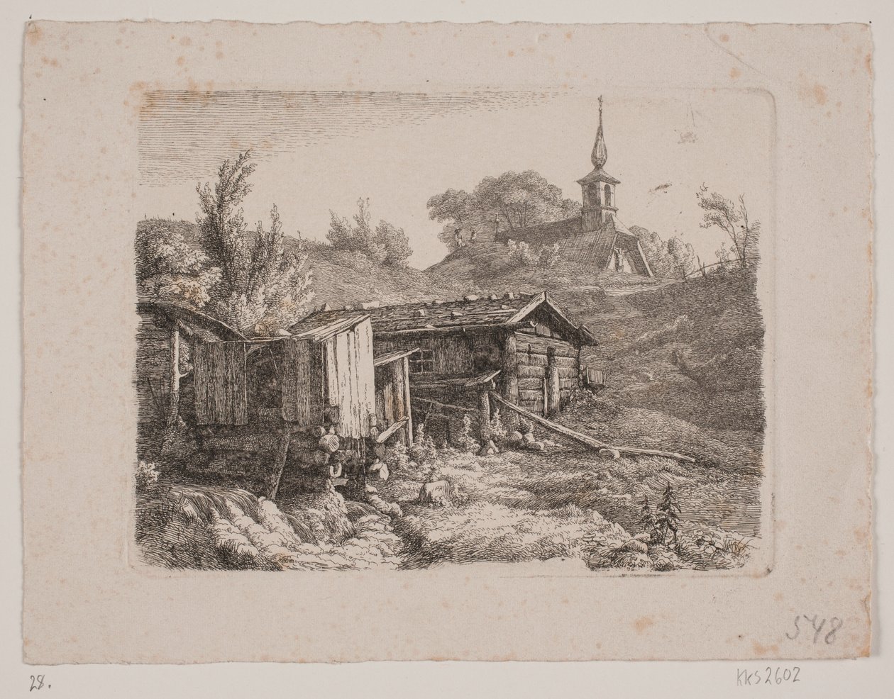 Paisagem com um moinho de água de Louis Gurlitt