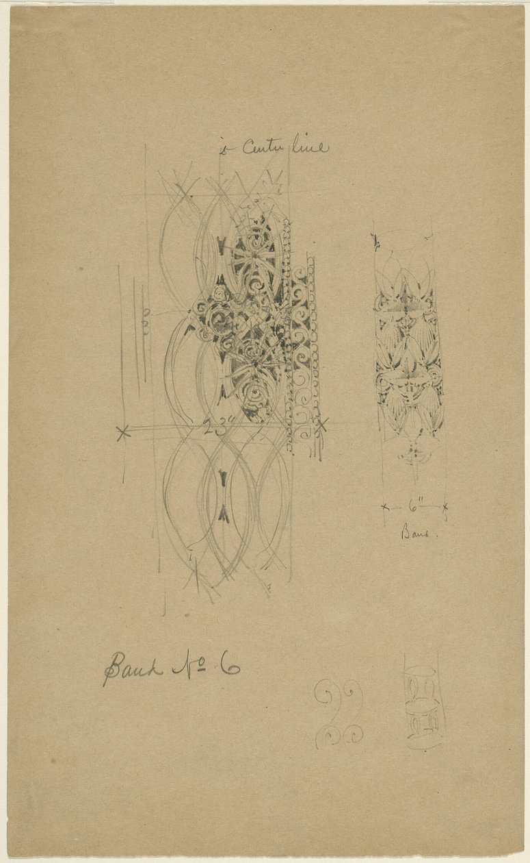 McVickers Theater, Chicago, Illinois, Sketch de Louis H. Sullivan
