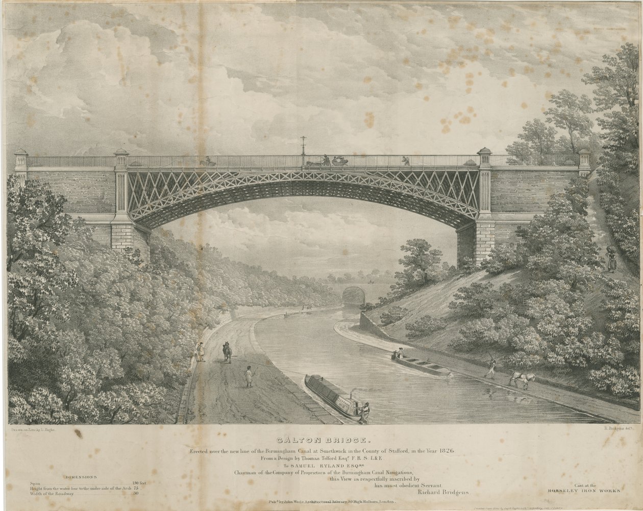 Ponte de Calton: litografia em zinco, nd [1826] de Louis Haghe
