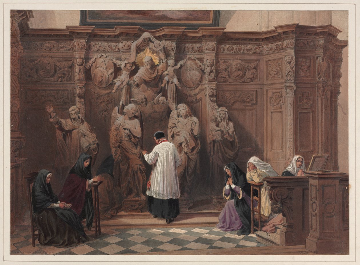 Confessional, Igreja de São Paulo, Antuérpia de Louis Haghe