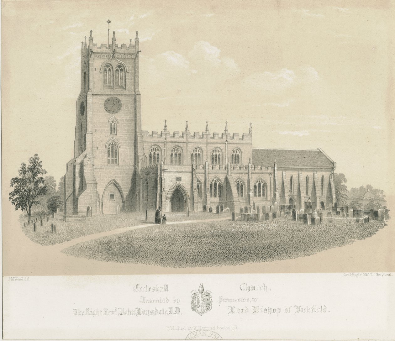 Eccleshall Church: litografia, nd [c 1840] (imprimir) de Louis Haghe