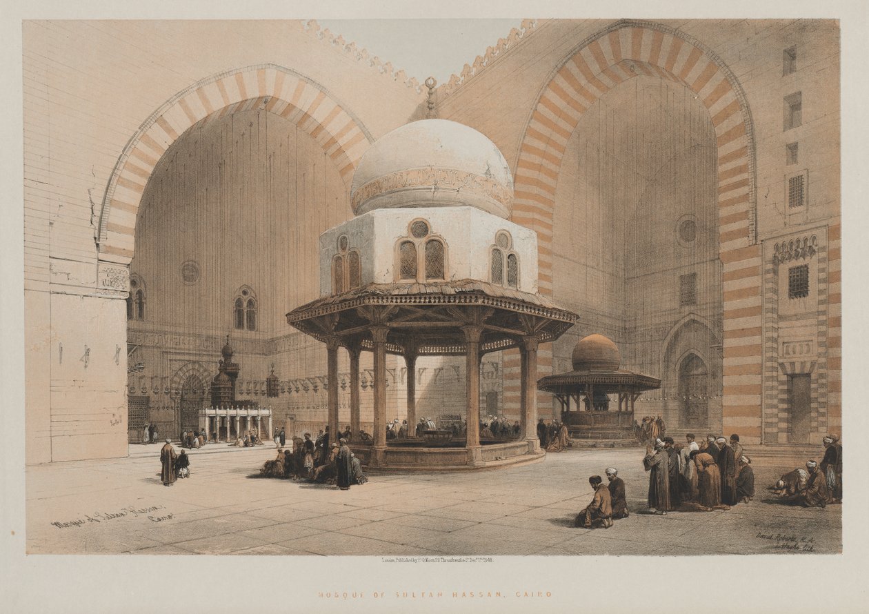Egito e Núbia, Volume III, No. 8: Mesquita do Sultão Hassan, Cairo de Louis Haghe