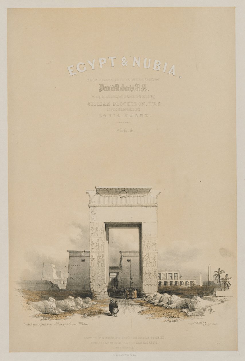 Egito e Núbia: Frontispiece Volume V, 1849. de Louis Haghe