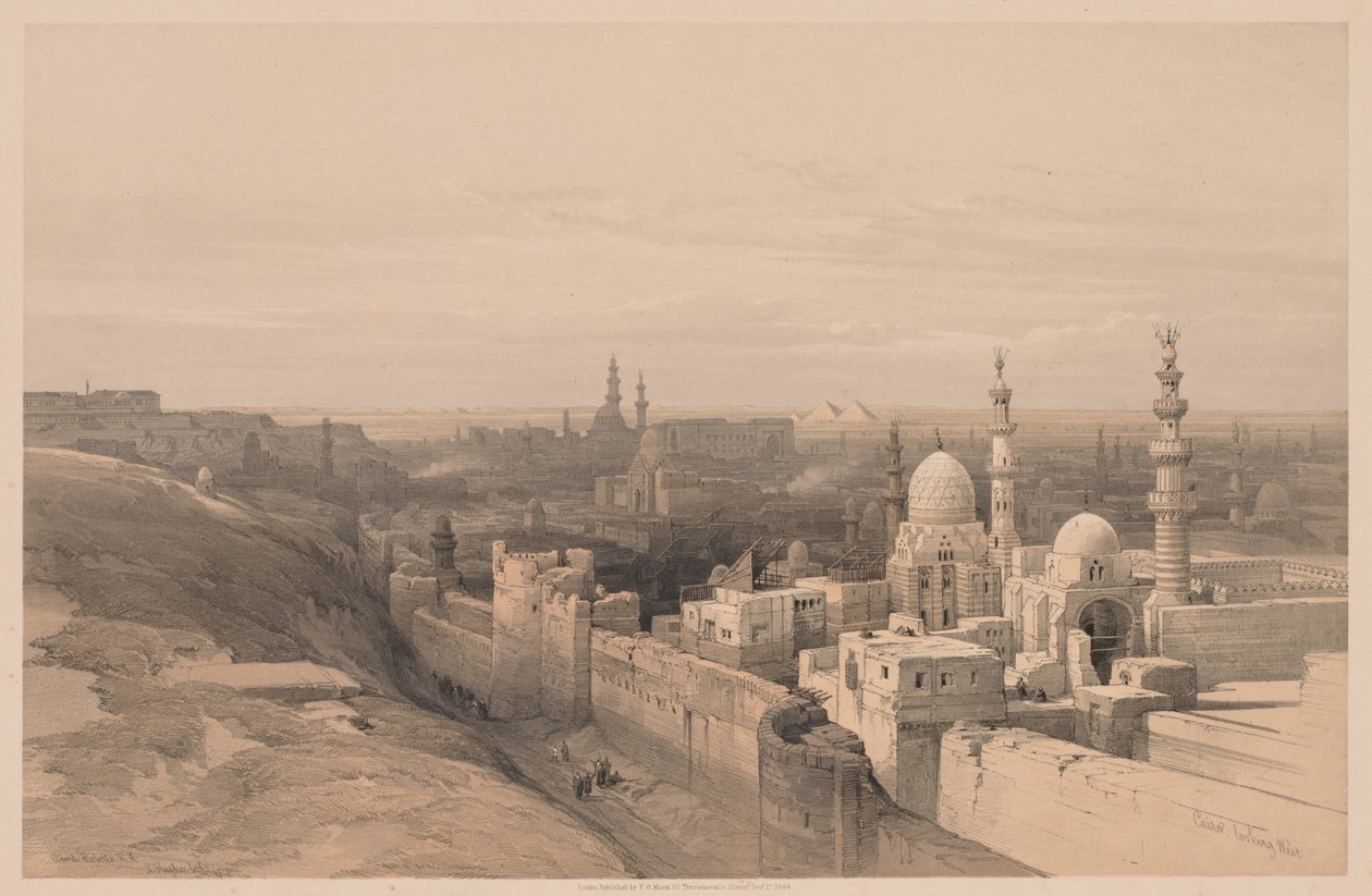 Egito e Núbia: Volume III - Nº 26, Cairo, Looking West, 1838. de Louis Haghe