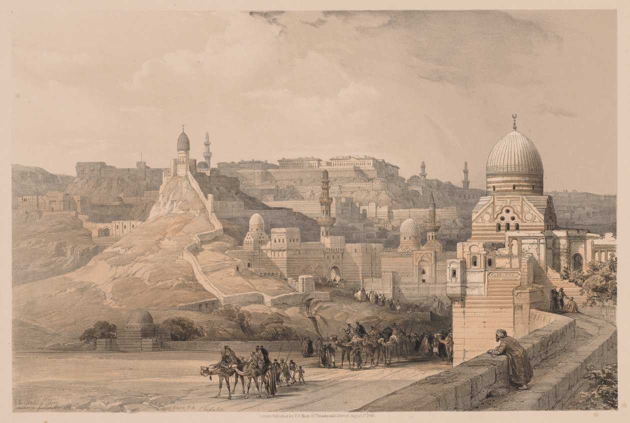 Egito e Núbia: Volume III - Nº 34, Cidadela do Cairo, residência de Mehemet Ali, 1838. de Louis Haghe