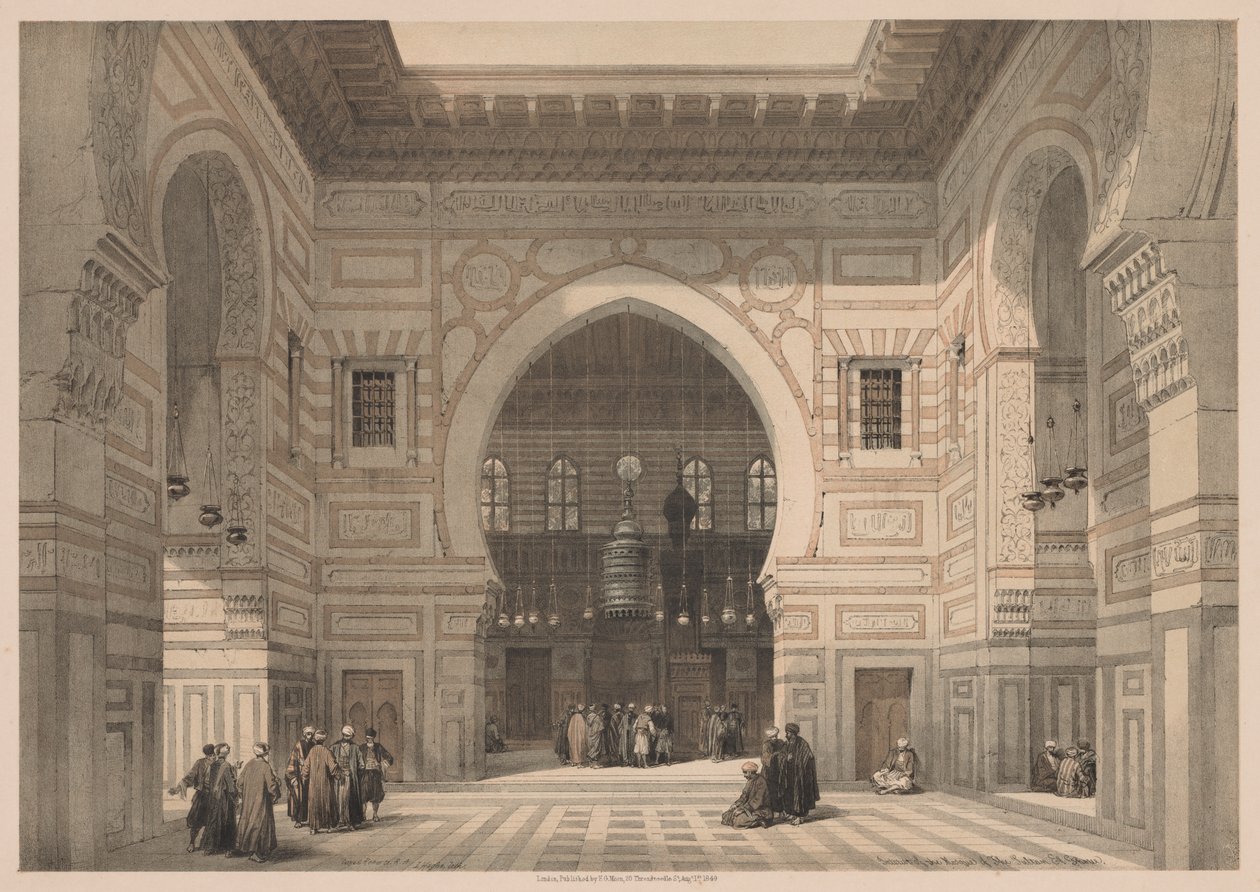 Egito e Núbia: Volume III - No. 36, Interior da Mesquita do Sultão El Ghoree de Louis Haghe